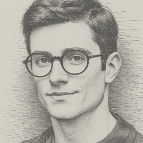 Illustrated persona of Graham Ellsworth: a black-and-white line engraving. No such person exists.