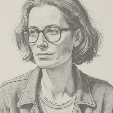 Illustrated persona of Nora Pendleton: a black-and-white line engraving. No such person exists.