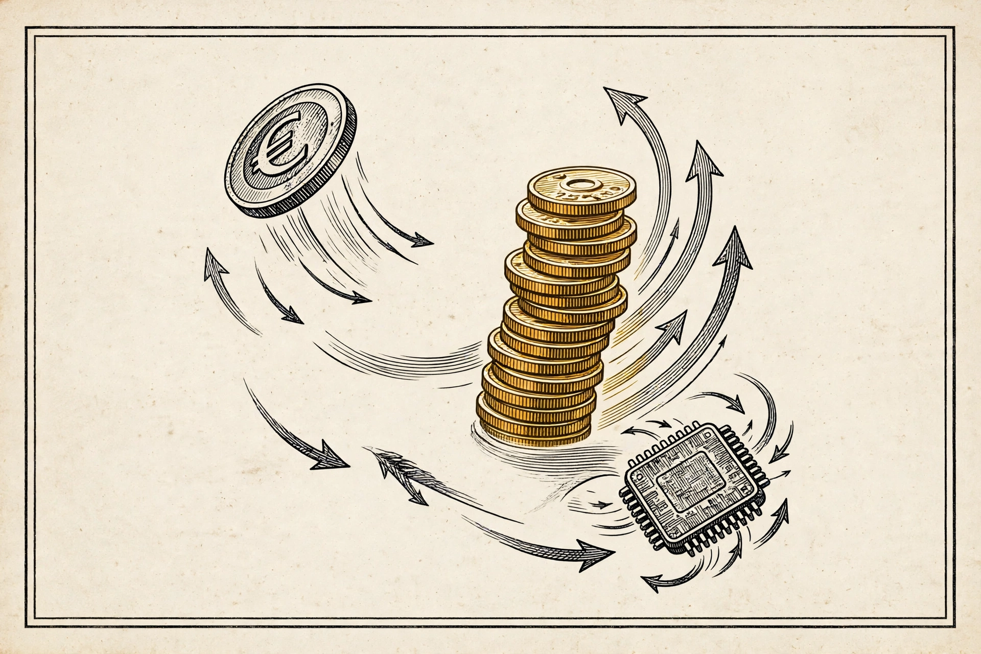 Money in motion: euro slides, Japan deals hit a record, Asia tech shares tumble